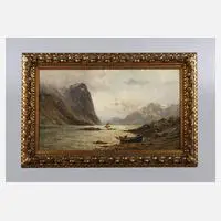 Henry Enfield, Fjordlandschaft, Öl auf Leinwand