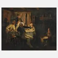 Georg Schöbel, Das Ständchen, Öl auf Leinwand