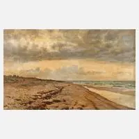 Viggo Langer, Am Strand von Rågeleje, 1913, Öl auf Leinwand