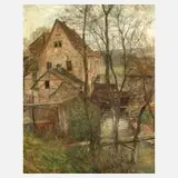 Max Merker, "Walkmühle bei Weimar", Öl auf Leinwand