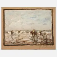 Julius Seyler, Bei Ebbe, Öl auf Papier