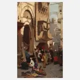 Rafael von Ambros, "In Kairo", Öl auf Holzplatte