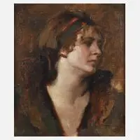 Impressionist, Damenportraits, Federschmuck