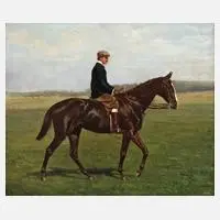 André Bressin, Reiter, 1900, Öl auf Leinwand