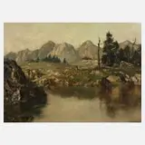 Josef Burger, "Julische Alpen", Öl auf strukturiertem Malkarton