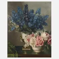 Paul W. Ehrhardt, Blumenstillleben, Öl auf Leinwand