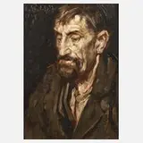 Eduard von Gebhardt, Bärtiger Mann im Profil