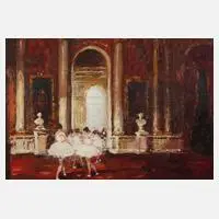 "Foyer de la Danse" by Jules Rene Herve, Öl auf Karton, sold Jun 2024