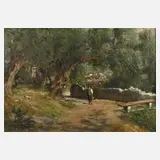 Isadore Ressler, Landschaftsidyll, 1909, Öl auf Leinwand