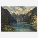 Eugen Rummel, Ansicht Königssee, Öl auf Leinwand