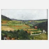Gustav Schraegle, Sommerlandschaft, 1912, Öl auf Leinwand