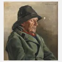 Adolph Thywissen, Fischerportrait, 1896, Öl auf Leinwand