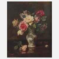 Rosenstillleben by Anton Wrabetz, 1929, Öl auf Sperrholztafel, sold Jun 2024