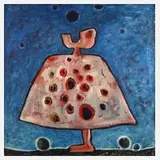 Albrecht Genin, "Großer Geldfresser", Öl und Acryl auf Leinwand