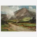Edward H. Compton, "Schneekoppe vom Kammweg", Aquarell