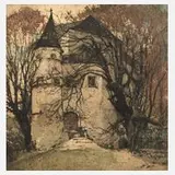 Luigi Kasimir, "Burg Wildegg", Farbradierung
