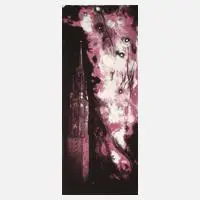Uwe Pfeifer, "Turm mit Feuerwerk", 2011, Farblithographie auf Velin