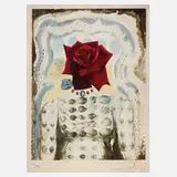 Salvador Dalí, "Flower Girl", Collage