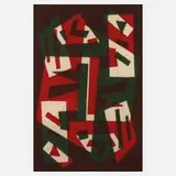Otto Nebel, Abstrakte Komposition, Farblinolschnitt auf Japanpapier