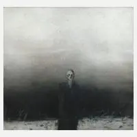 Klaus Fußmann, "Große Figur (Hella K.)", Farbradierung auf leichtem Karton