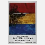 Jasper Johns, "painting with two balls", Farblithographie