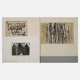 Alfred Traugott Mörstedt, Drei Graphiken, Radierung auf Bütten