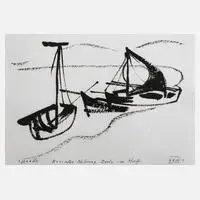 Siegward Sprotte, "Kurische Nehrung...", Lithographie auf Velin