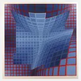 Victor Vasarely, Geometrische Komposition, Farbserigraphie auf leichtem Karton