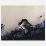 Peter Wever, "Huckepack", Radierung