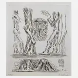 Prof. Fritz Wotruba, Figuren und Köpfe, Radierung