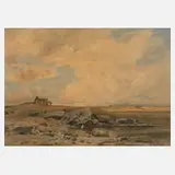 Heinrich Hartung, An der Küste, Aquarell und Deckfarben auf Papier