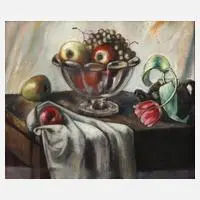 Paul Link, Stillleben mit Früchten, Pastellkreiden auf Karton