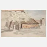August Friedrich Schlegel, "Schreckenstein", Aquarell über Graphit