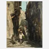 Manfred Feiler, "Alt-Kairo", Öl auf Leinwand
