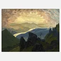 Hanns Herzing, "Verklärung", Öl auf Leinwand