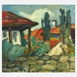 Fredo Bley, Bulgarien, Öl auf Malplatte