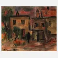 Albert Hennig, Altschedewitz, Pastell und Filzstift auf Velourpapier