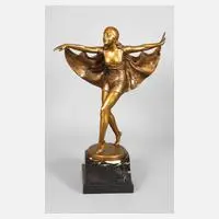 Prof. Otto Poertzel, Fledermaustänzerin, Bronze