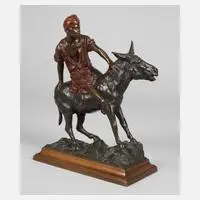 Paul Aichele, Eselreiter, 1859, Bronze