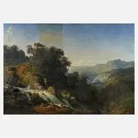 François Diday, Das Reichenbachtal bei Meiringen, 1856, Öl auf Leinwand