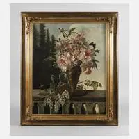 E. Ludendorff, Blumenstillleben, Öl auf Leinwand
