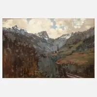 Franz Leo Ruben, In den Dolomiten, Öl auf Holztafel
