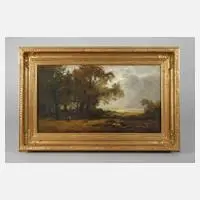 Eduard Schleich jun., Bukolische Landschaft, Öl auf Leinwand