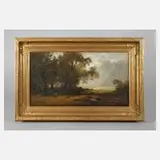 Eduard Schleich jun., Bukolische Landschaft, Öl auf Leinwand