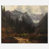 Josef Schoyerer, Blick auf Monte Castillo, Öl auf Leinwand