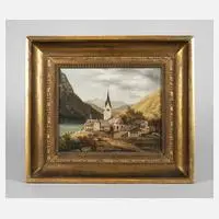 Franz Xaver Wieninger, Dorf im Gebirge, 1833, Öl auf Leinwand