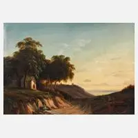 Walther Wünnenberg, Spätromantische Landschaft, Öl auf Leinwand