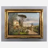Alois Arnegger, Blick über den Golf von Neapel, Öl auf Leinwand