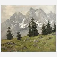 Theo Feucht, "Bei Obergrainau", 1938, Öl auf Malplatte