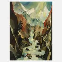 Prof. Franz Heckendorf, "Partnachklamm", Temperaments